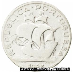 【極美品/品質保証書付】 アンティークコイン コイン 金貨 銀貨 [送料無料] [#86216] PORTUGAL, 5 Escudos, 1942, KM #581, VF(30-35), Silver, 28.4, 6.69