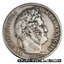  アンティークコイン コイン 金貨 銀貨   FRANCE, Louis-Philippe, 5 Francs, 1840, Paris, KM #749.1, VF(30-35)