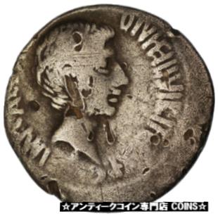  アンティークコイン コイン 金貨 銀貨   Coin, Octavian, Denarius, 37 BC, Uncertain Mint, VF(30-35), Silver