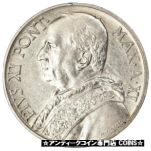 【極美品/品質保証書付】 アンティークコイン コイン 金貨 銀貨 送料無料 902219 Coin, VATICAN CITY, Pius XI, 10 Lire, 1932, Roma, MS(60-62), Silver