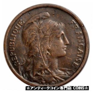 [#70871] フランス、デュピュイ、2 サンタイム、1907 年、パリ、KM #841、AU(50-53)、ブロンズ [#70871] FRANCE, Dupuis, 2 Centimes, 1907, Paris, KM #841, AU(50-53), Bronze