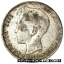 【極美品/品質保証書付】 アンティークコイン コイン 金貨 銀貨 [送料無料] [#870048] Coin, Spain, Alfonso XIII, Peseta, 1899, Madrid, VF(30-35), Silver