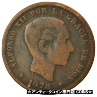 yɔi/iۏ؏tz AeB[NRC RC   [] [#5737] Coin, Spain, Alfonso XII, 5 Centimos, 1878, VF(20-25), Bronze, KM:674