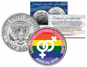 ڶ/ʼݾڽա ƥ Ų GAY PRIDE Marriage Equality Female 2015 JFK Half Dollar US Coin LESBIAN Wedding [̵] #ocf-wr-3426-1022