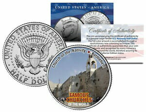 キリスト降誕教会 * 有名な教会 * JFK 半ドル米国コイン ベツレヘム CHURCH OF THE NATIVITY * Famous Churches * JFK Half Dollar U.S. Coin Bethlehem