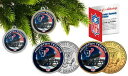 ヒューストン テキサンズ カラー化された JFK ハーフダラー 2 コイン セット NFL クリスマス ツリー オーナメント HOUSTON TEXANS Colorized JFK Half Dollar 2-Coin Set NFL Christmas Tree Ornaments