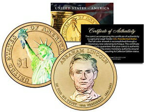 ڶ/ʼݾڽա ƥ Ų HOLOGRAM 2-sided 2010 ABRAHAM LINCOLN Presidential $1 Dollar U.S. President Coin [̵] #ocf-wr-3427-1061