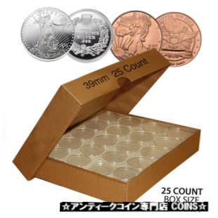 ڶ/ʼݾڽա ƥ  25 Direct Fit Airtight 39mm Coin Capsules for 1oz SILVER ROUNDS or COPPER ROUNDS [̵] #ccf-wr-3427-11