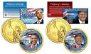 yɔi/iۏ؏tz AeB[NRC RC   [] TRUMP & OBAMA U.S Mint Colorized PRESDIENTIAL $1 Dollar Coins + 3rd Coin FREE