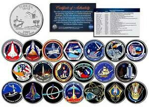 スペースシャトル計画の主要イベント カラー化されたフロリダ州クォーターズ 米国 20 コインセット NASA SPACE SHUTTLE PROGRAM MAJOR EVENTS Colorized FL Quarters U.S. 20-Coin Set NASA