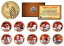 2007 ボストン レッドソックス チャンピオンズ 大統領 $1 米国 カラー化 10 コイン セット 2007 BOSTON RED SOX CHAMPIONS Presidential $1 Dollar U.S. Colorized 10-Coin Set