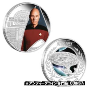 【極美品/品質保証書付】 アンティークコイン コイン 金貨 銀貨 送料無料 2 COIN SET STAR TREK USS ENTERPRISE NCC 1701D CAPT PICARD 2015 TUVALU NGC PF70FR