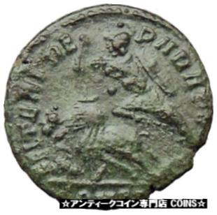 【極美品/品質保証書付】 アンティークコイン コイン 金貨 銀貨 [送料無料] CONSTANTIUS GALLUS 351AD Roman Ancient Coin BATTLE Horse man i29852