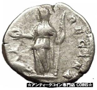 【極美品/品質保証書付】 アンティークコイン コイン 金貨 銀貨 送料無料 Julia Domna Caracalla Geta mother 209AD Silver Ancient Roman Coin JUNO i53176