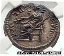 【極美品/品質保証書付】 アンティークコイン コイン 金貨 銀貨 [送料無料] SEPTIMIUS SEVERUS Authentic Ancient 197AD Rome Silver Roman Coin PAX NGC i72771