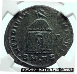  アンティークコイン コイン 金貨 銀貨  Divus MAXIMIAN Posthumous Roman Coin of CONSTANTINE I w TEMPLE SHRINE NGC i77666
