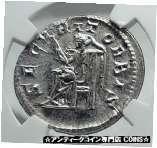 ڶ/ʼݾڽա ƥ    [̵] PHILIP I the ARAB Authentic Ancient 245AD Silver Roman Coin SECURITAS NGC i81399