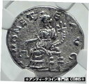 セプティミウス・セブルス 本物の古代西暦 194 年のエメサ?ローマ銀貨 NGC i81348SEPTIMIUS SEVERUS Authentic Ancient 194AD EMESA? Silver Roman Coin NGC i81348(3)