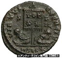 yɔi/iۏ؏tz AeB[NRC RC   [] CONSTANTINE I the GREAT Authentic Ancient 320AD Roman Coin w CAPTIVES i84743