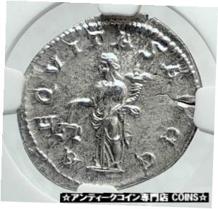 フィリップ 1 世アラブ本物の古代 244AD シルバー ローマ コイン AEQUITAS NGC i81405PHILIP I the ARAB Authentic Ancient 244AD Silver Roman Coin AEQUITAS NGC i81405