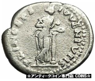  アンティークコイン コイン 金貨 銀貨  DOMITIAN son of Vespasian Silver Ancient Roman Coin Salus Health Cult i39695