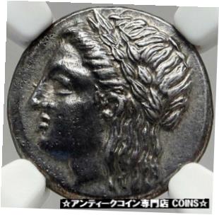  アンティークコイン コイン 金貨 銀貨  MILETOS IONIA Authentic Ancient 360BC Silver Greek Coin APOLLO LION NGC i83550