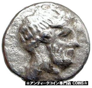 【極美品/品質保証書付】 アンティークコイン コイン 金貨 銀貨 送料無料 ASSOS in TROAS Authentic Ancient 350BC VERY RARE Silver Greek Con ZEUS i85433