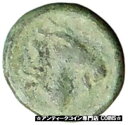 AIOLIS の Aigai 紀元前 300 年古代ギリシャのコイン APOLLO ヤギの頭 i27668Aigai in AIOLIS 300BC Ancie...