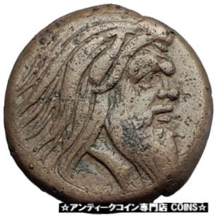 ڶ/ʼݾڽա ƥ    [̵] PANTIKAPAION BOSPORUS 310BC Satyr Pan Griffin Fish Rare R1 Greek Coin i58258