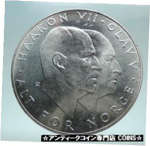 ڶ/ʼݾڽա ƥ    [̵] 1970 NORWAY KING Olav V Haakon VII Norwegian 25 KR Silver 25 Kronor Coin i81639