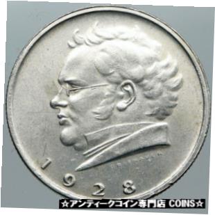 ڶ/ʼݾڽա ƥ    [̵] 1928 AUSTRIA with Composer Franz Schubert Antique Silver 2 Schilling Coin i88780