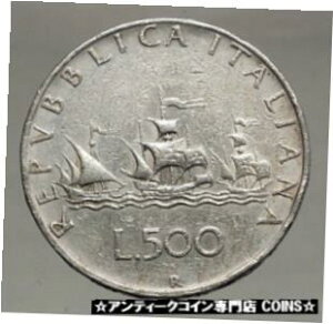 1961年 イタリア クリストファー・コロンブスがスペインのイザベラ女王を発送 銀貨 i567301961 Italy Christopher Columbus Ships Queen Isabella of Spain Silver Coin i56730