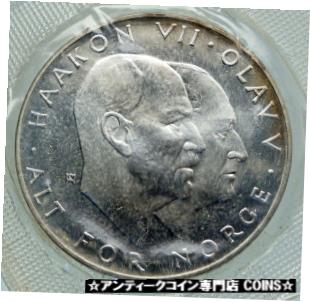 ڶ/ʼݾڽա ƥ    [̵] 1970 NORWAY KING Olav V Haakon VII Norwegian 25 KR Silver 25 Kronor Coin i86909