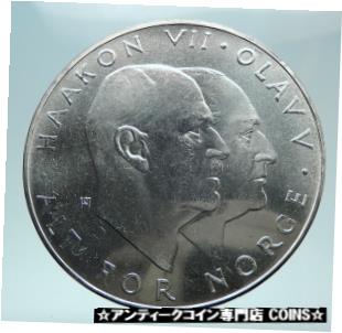 ڶ/ʼݾڽա ƥ    [̵] 1970 NORWAY KING Olav V Haakon VII Norwegian 25 KR Silver 25 Kronor Coin i80975