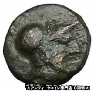 トラキアのメセンブリア 紀元前 350 年 本物の古代ギリシャのコイン ATHENA カルト ホイール i50135Mesembria in Thrace 350BC Authentic Ancient Greek Coin ATHENA Cult Wheel i50135