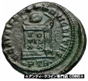 コンスタンティヌス 1 世 偉大な本物の古代 322AD トリーア ローマ コイン ALTAR i84334CONSTANTINE I the GREAT Authentic Ancient 322AD Trier Roman Coin ALTAR i84334