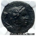 アルカディアのフェネオス 本物の古代紀元前 300 年ギリシャ コイン ARTEMIS HORSE NGC i82858PHENEOS in ARKADIA A...