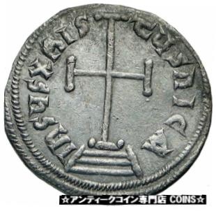  アンティークコイン コイン 金貨 銀貨  CONSTANTINE VI & IRENE Authentic Ancient Silver Miliareson Byzantine Coin i84924