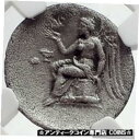 TERINA BRUTTIUM 300BC 本物の古代ギリシャ銀貨 NGC 認定 i64665TERINA BRUTTIUM 300BC Authentic A...