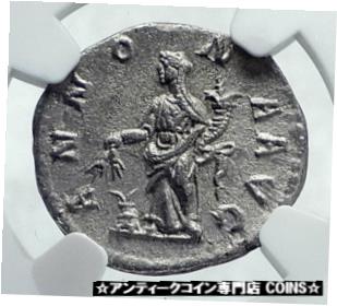 【極美品/品質保証書付】 アンティークコイン コイン 金貨 銀貨 [送料無料] SEVERUS ALEXANDER Authentic Ancient 222AD Silver Roman Coin ANNONA NGC i81600