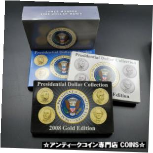 ڶ/ʼݾڽա ƥ    [̵] 2008 James Monroe Dollar Mania Collection 6 Coin Set Gold Platinum Uncirculated