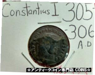 ڶ/ʼݾڽա ƥ    [̵] Constantius I 305-306 AD Follis Ancient Bronze Coin Circulated Authentic