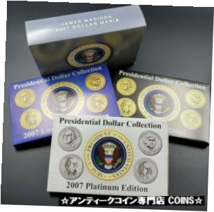 ڶ/ʼݾڽա ƥ    [̵] 2007 James Madison Dollar Mania Collection 6 Coin Set Gold Platinum Unc