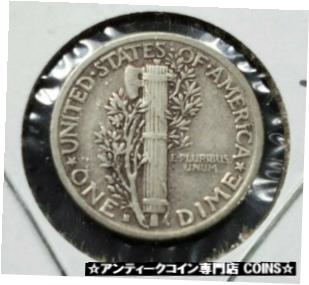  アンティークコイン コイン 金貨 銀貨  1941 S / S Mercury Dime Silver Coin RPM Variety Circulated