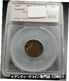 ڶ/ʼݾڽա ƥ    [̵] 1974 P Lincoln Memorial Cent Penny Coin T2 Bronze 80% off Center Error SEGS CHBU