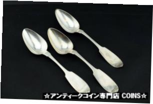  アンティークコイン コイン 金貨 銀貨  Early American Coin Silver 3 Tablespoon Julius Hollister Mid Atlantic 1841