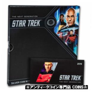  アンティークコイン コイン 金貨 銀貨  2019 Niue 5 gram Silver $1 Note Star Trek Captain Picard w/Album - SKU#200143