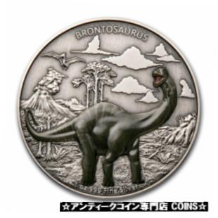  アンティークコイン コイン 金貨 銀貨  2021 Niue 1 oz Silver $2 Dinosaurs: Brontosaurus - SKU#226943