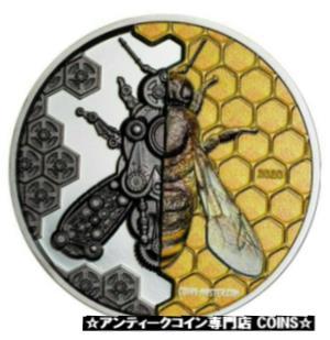  アンティークコイン コイン 金貨 銀貨  2020 3 Oz Silver 2000 Togrog Mongolia MECHANICAL BEE Clockwork Evolution Coin.