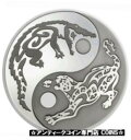 【極美品/品質保証書付】 アンティークコイン コイン 金貨 銀貨 送料無料 2017 1 Oz Silver CROCODILE JAGUAR Predator Prey Yin Yang Coin 5 Cook Islands.